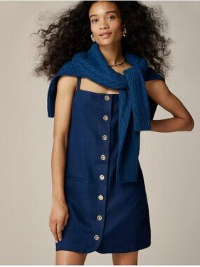 J. Crew Claudia 100% Linen Dress XS 90s style